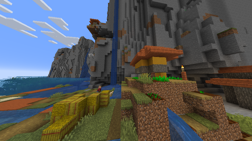 Vertical island village -6537256334104833826 screenshot from Minecraft