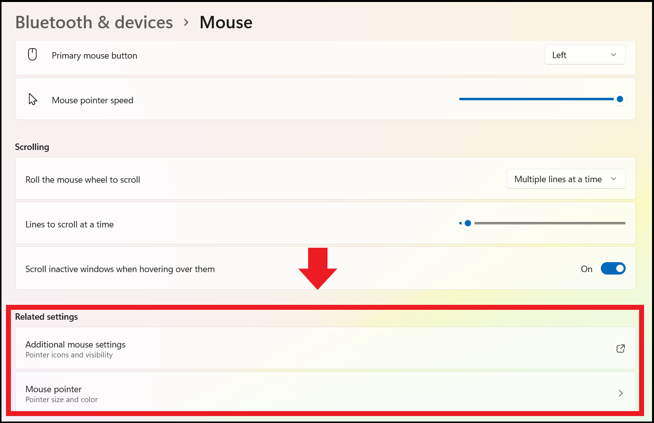 Change Mouse Pointer Color in Windows 10