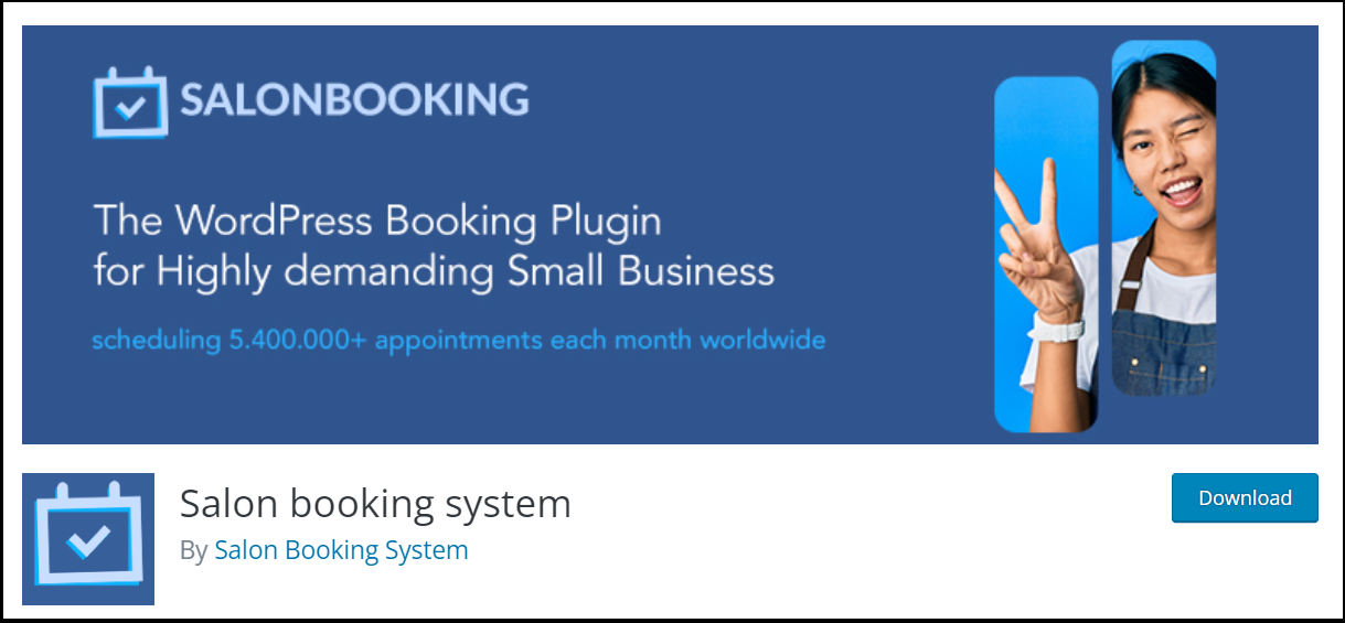 A view of the Salon Booking System plugin on WordPress.org A view of the Salon Booking System plugin on WordPress.org