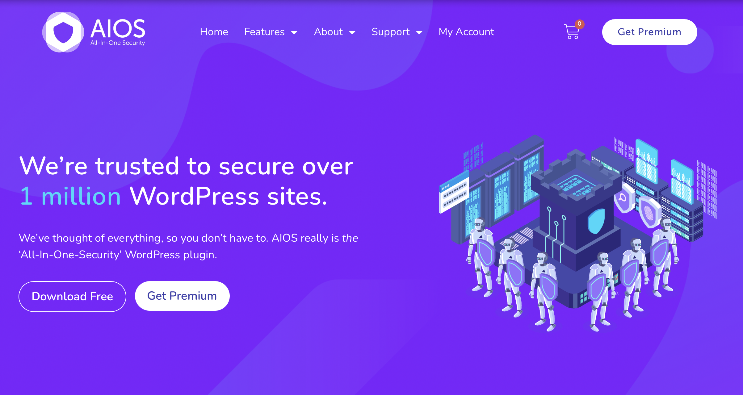 Website of the All In One Security plugin Image: Website of the All In One Security plugin