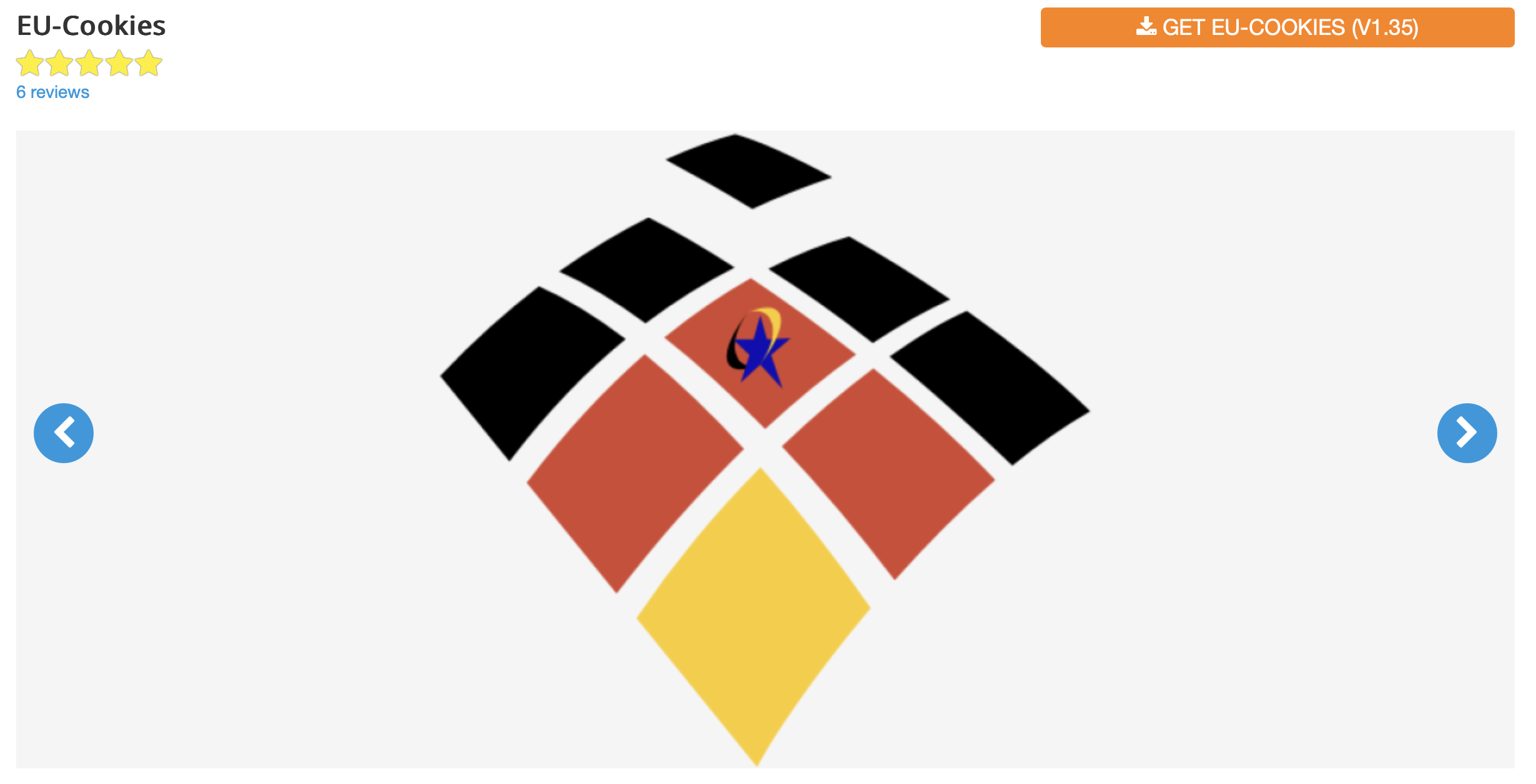 Website screenshot of the Joomla extension EU cookies Image: Website screenshot of the Joomla extension EU cookies