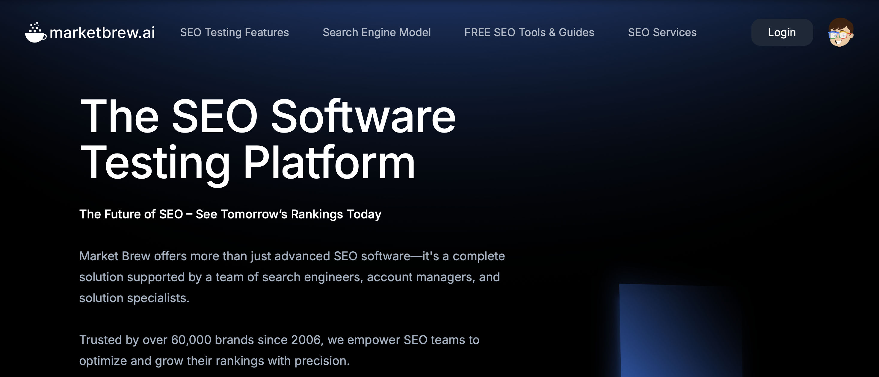 Screenshot of the Market Brew website Image: Screenshot of the Market Brew website