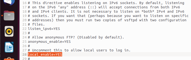 Ubuntu FTP server: Configuration of local user rights Image: Ubuntu FTP server: Configuration of local user rights