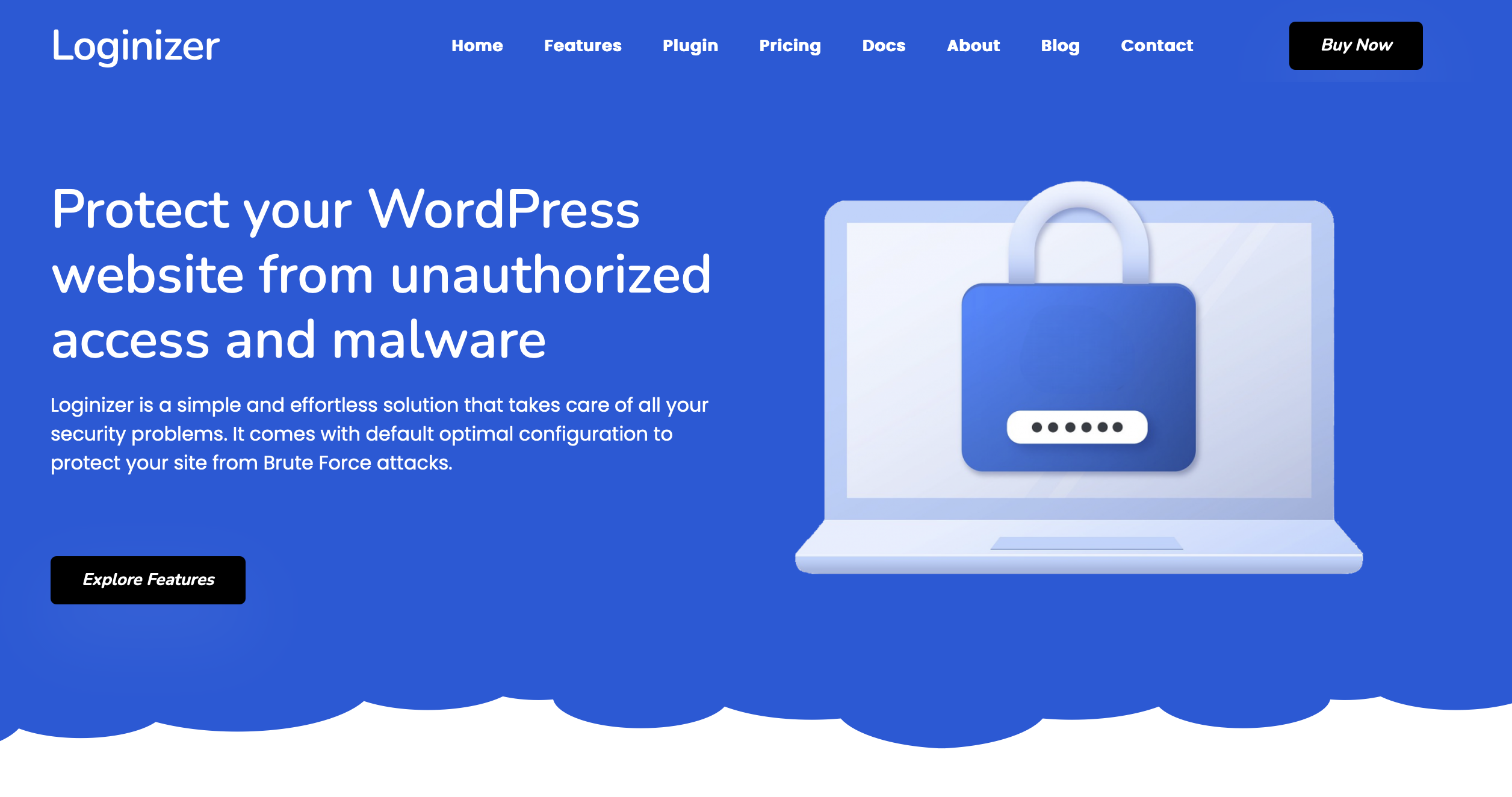 Screenshot of the Loginizer website Image: Screenshot of the Loginizer website