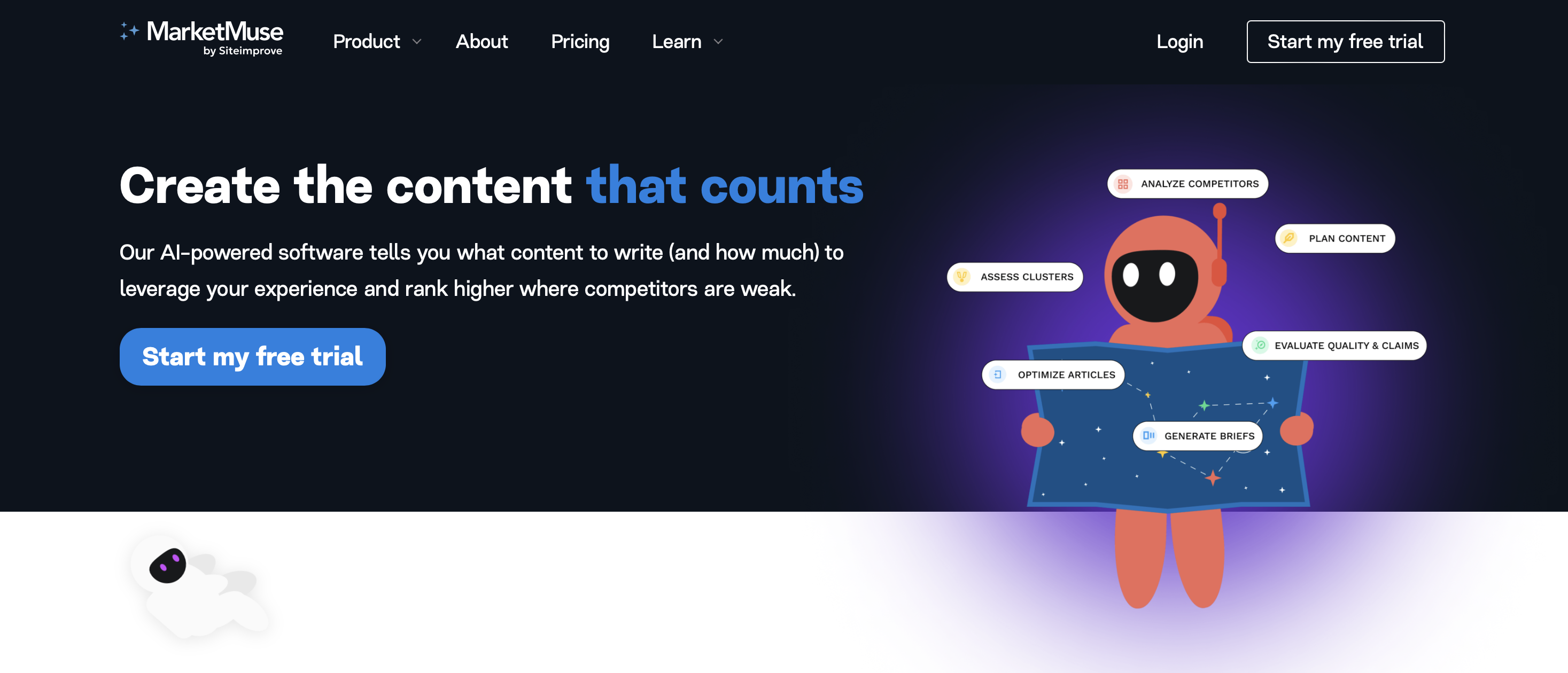 Screenshot of MarketMuse website Image: Screenshot of MarketMuse website