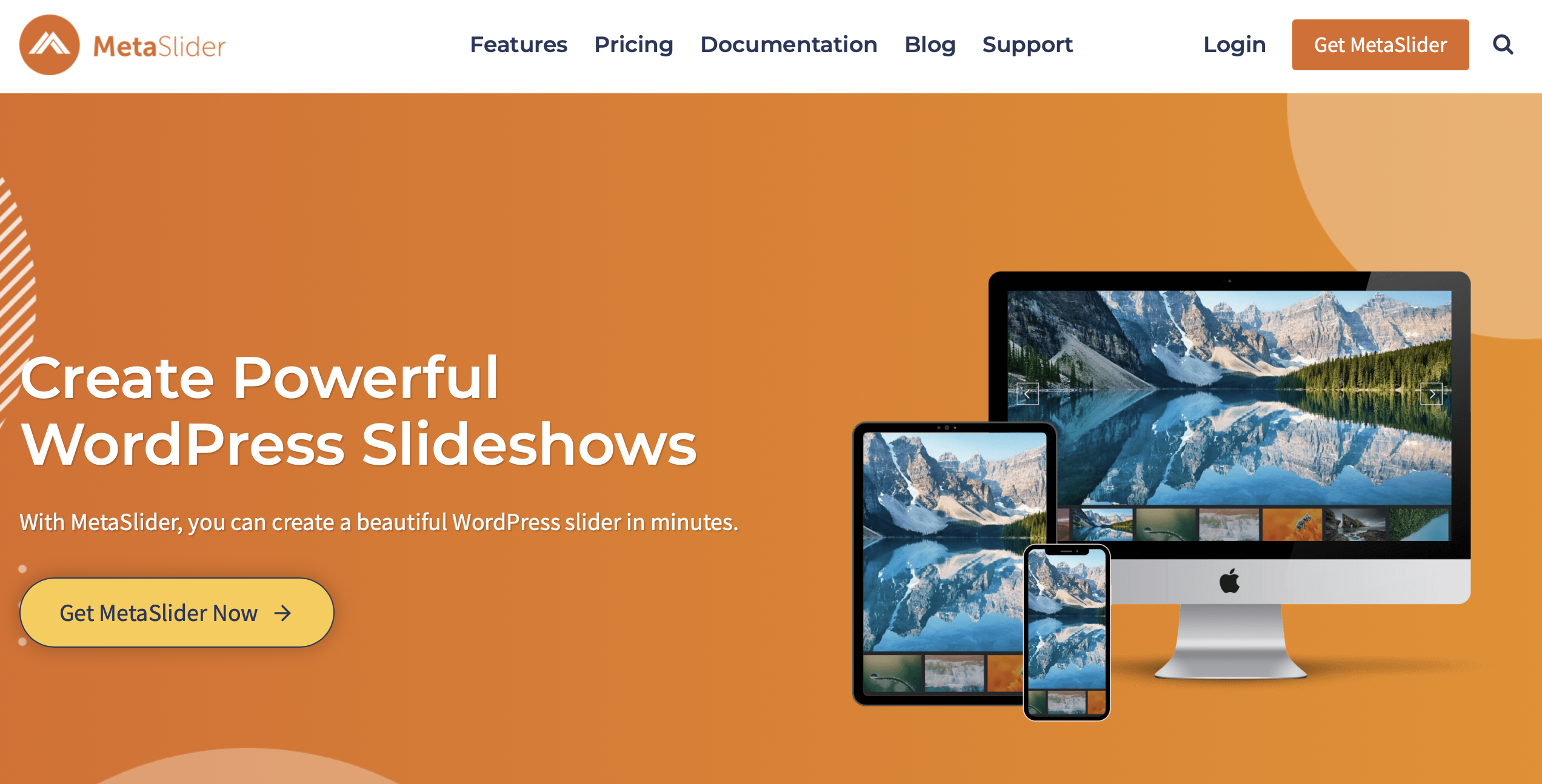 MetaSlider website Image: MetaSlider website