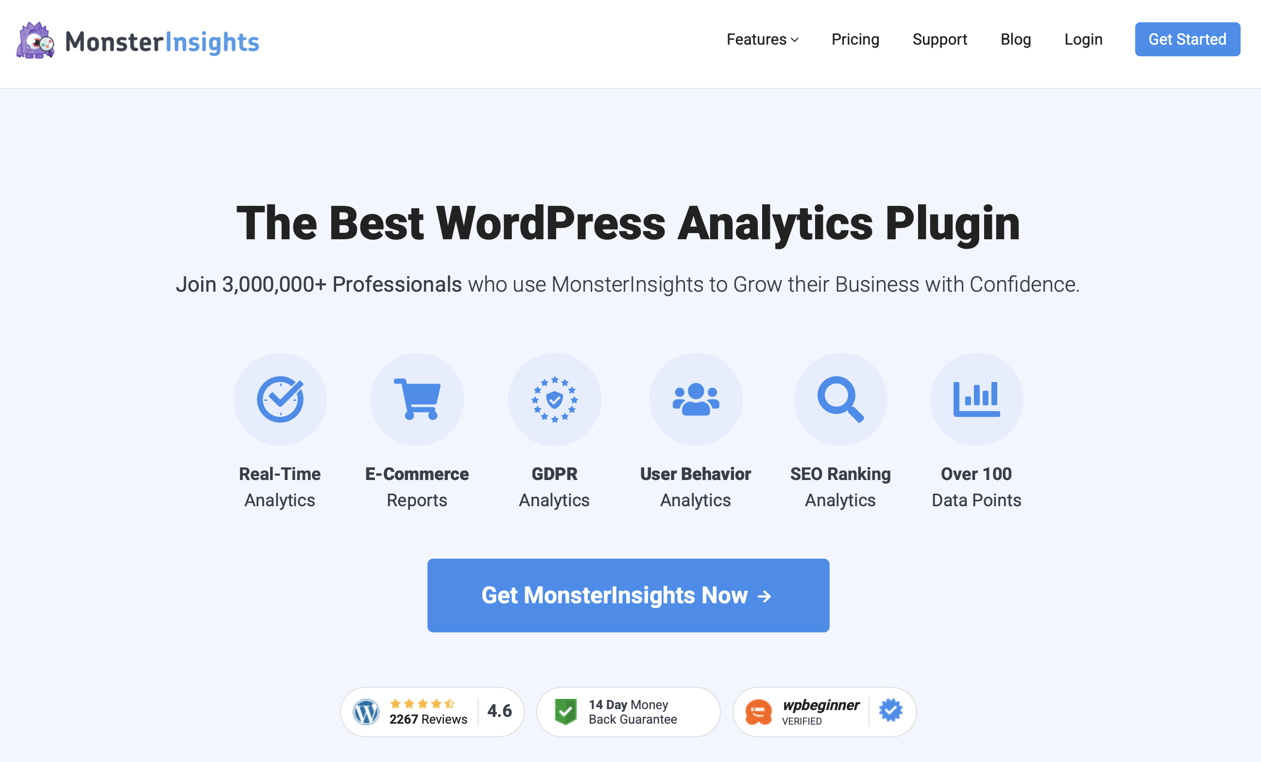 MonsterInsights website Image: MonsterInsights website