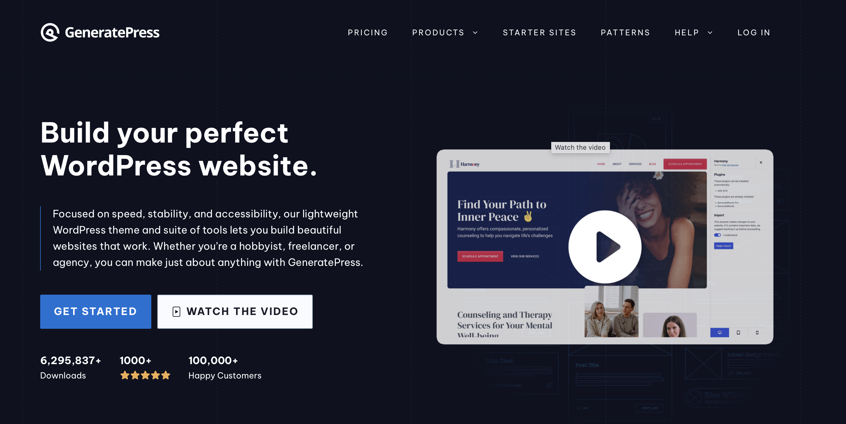 Screenshot of GeneratePress website Image: Screenshot of GeneratePress website
