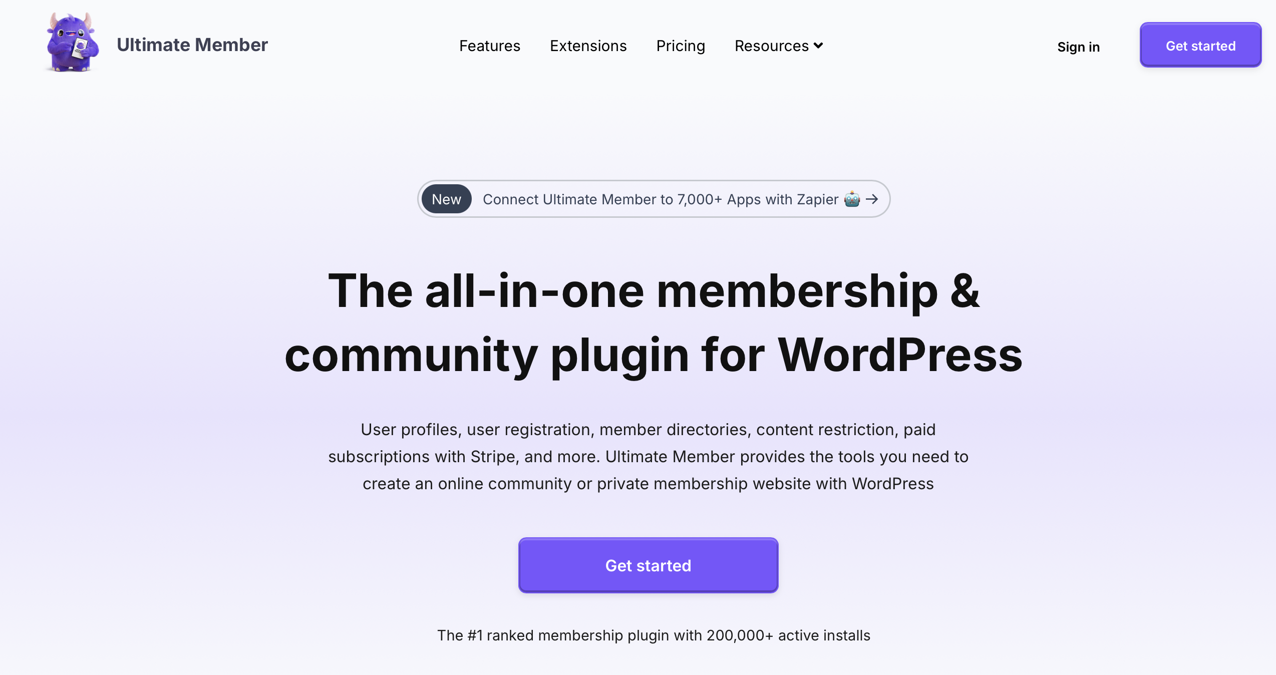 Screenshot of the ultimatemember.com website Image: Screenshot of the ultimatemember.com website