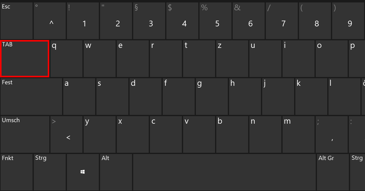 Tab key