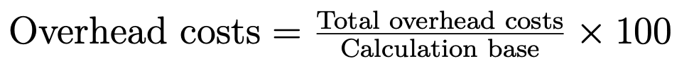 Formula for calculating overhead costs Image: Formula for calculating overhead costs