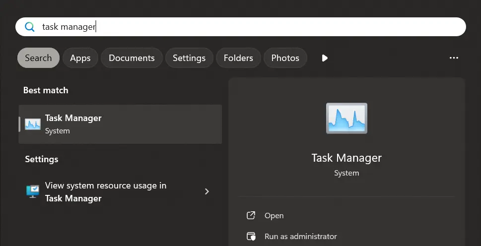 Image: Search result for “Task Manager”