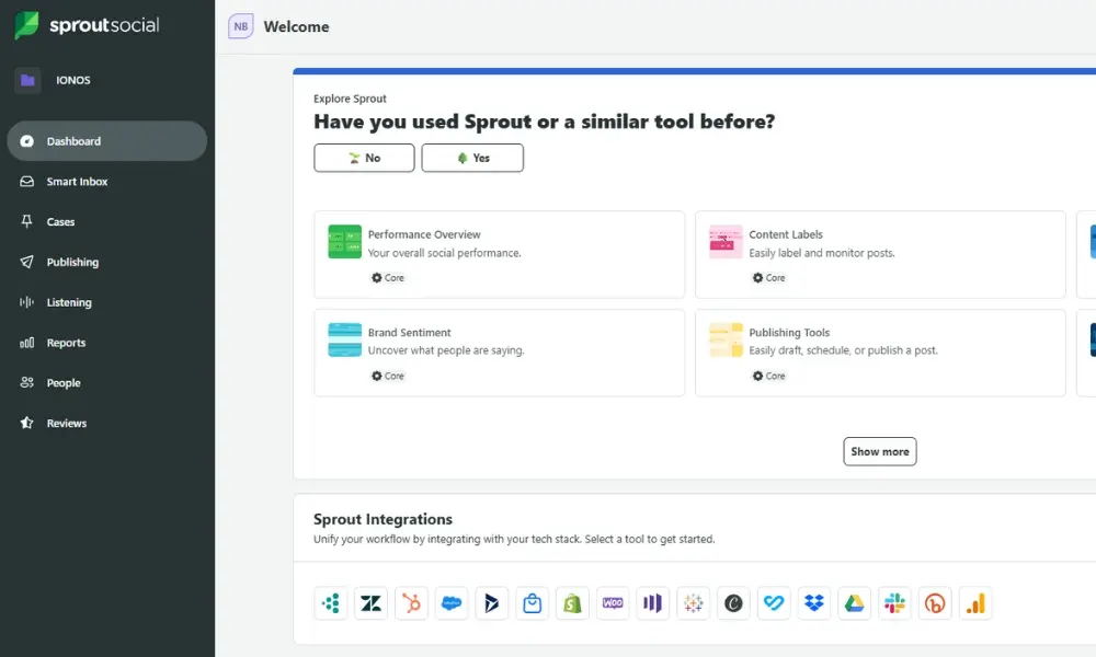 Image: Sprout Social user interface