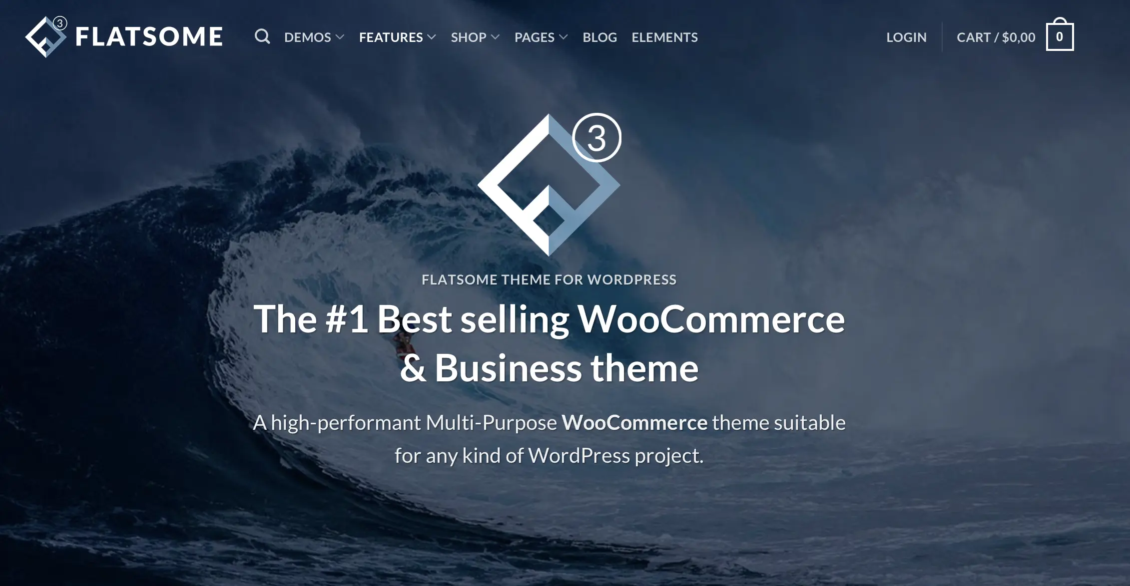 Startpage of the Flatsome theme Image: Startpage of the Flatsome theme