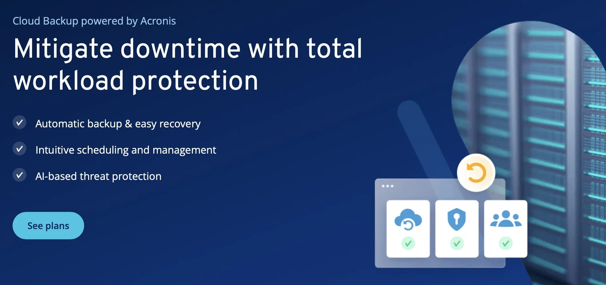 Screenshot of Cloud Backup from IONOS Image: Screenshot of Cloud Backup from IONOS
