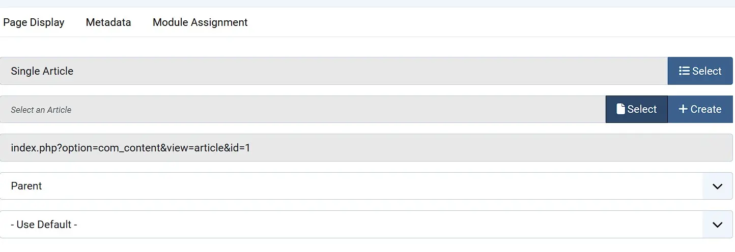 Joomla menu item “Home Menu” Image: Joomla menu item “Home Menu”