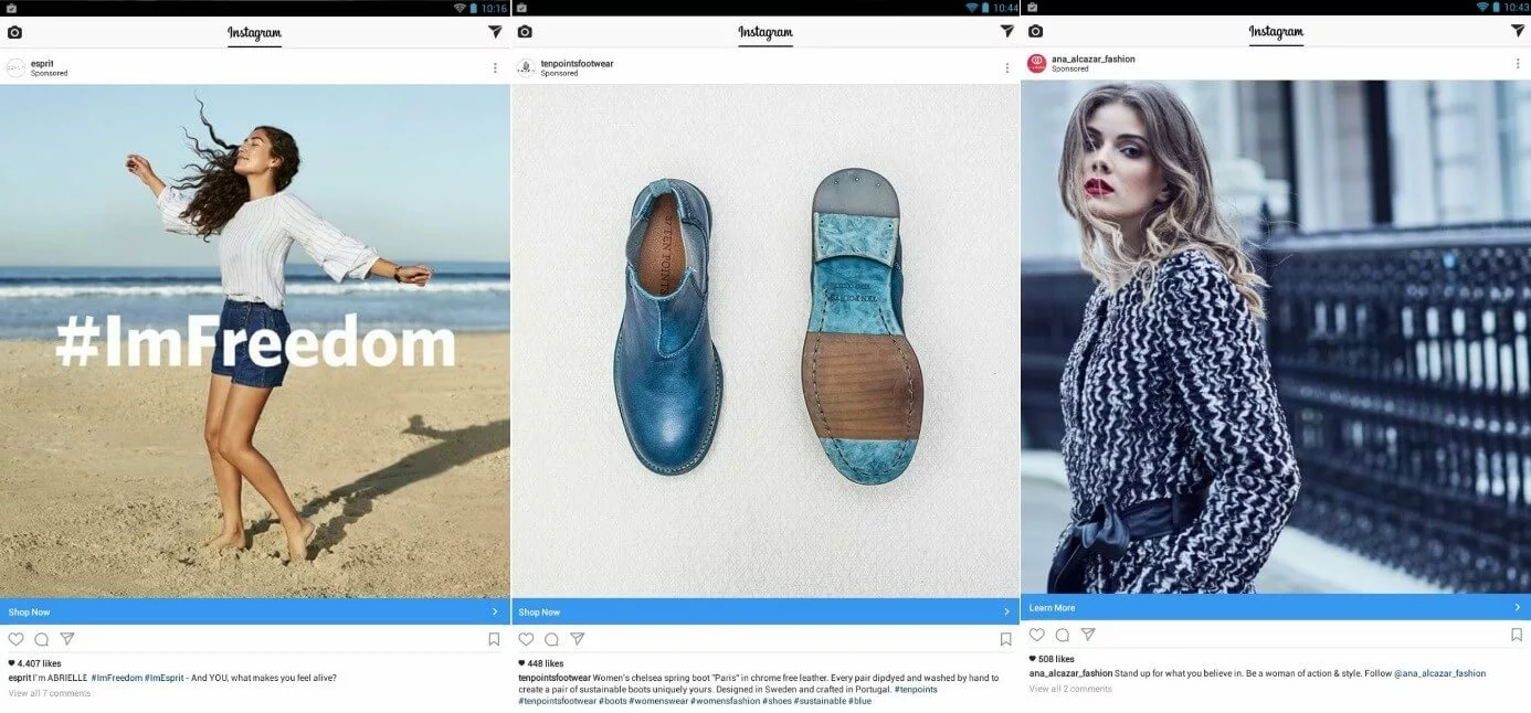 Photo advert for fashion label, Esprit, footwear brand, Ten Points Footwear, fashion label, Ana Alcazar