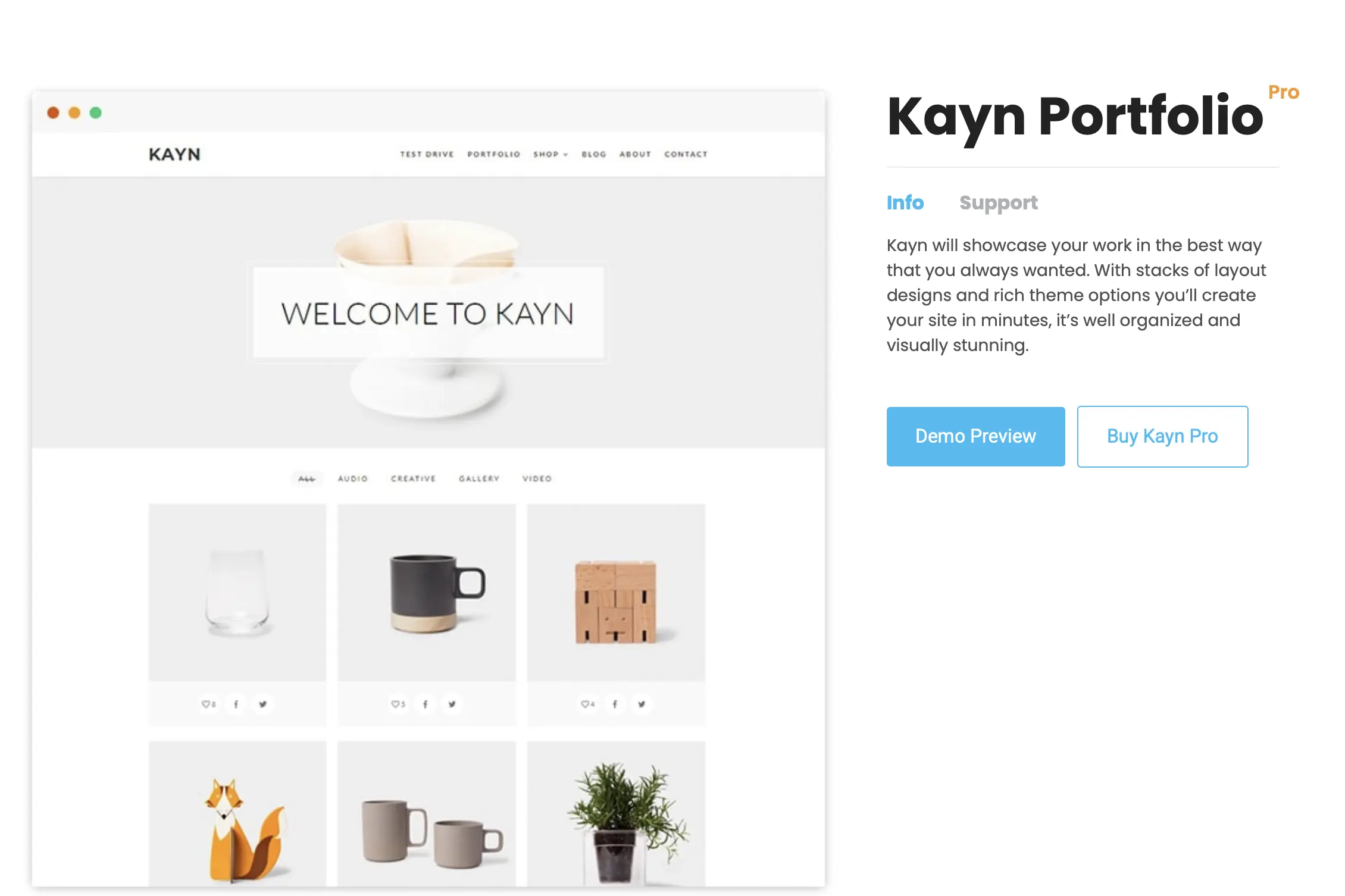 Image: WordPress template Kayn by WP-Royal