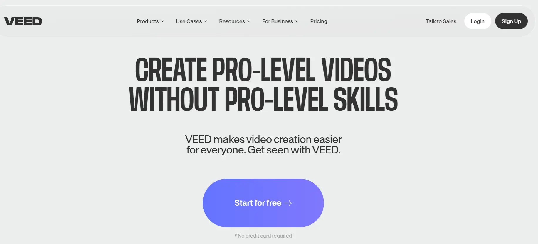 Image: Screenshot of Veed website