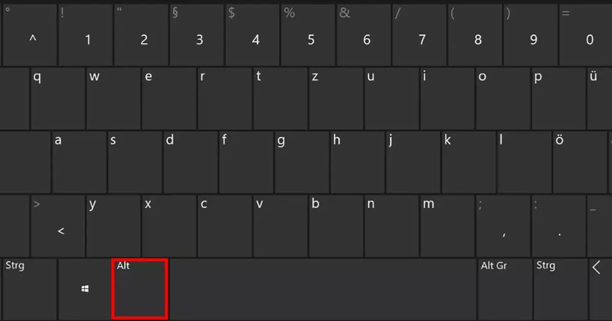 Alt key: basics and important key combinations
