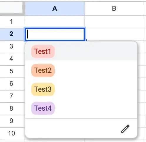 Edit Google Sheets drop-down list with editing tool Image: Edit Google Sheets drop-down list with editing tool