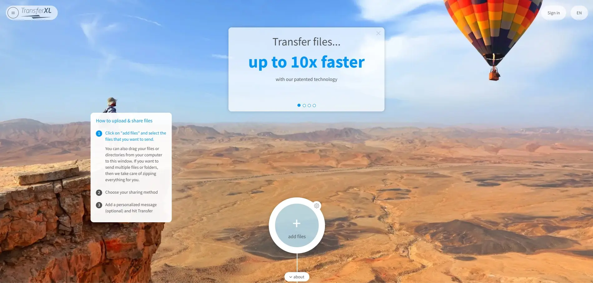 Send large data volumes with TransferXL Image: Send large data volumes with TransferXL