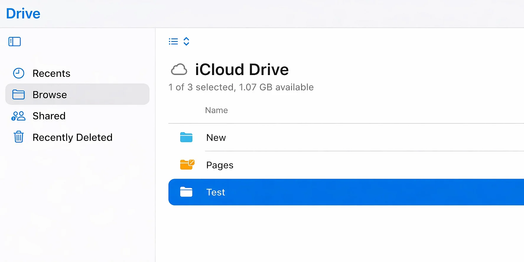 iCloud Drive user interface on the web Image: iCloud Drive user interface on the web