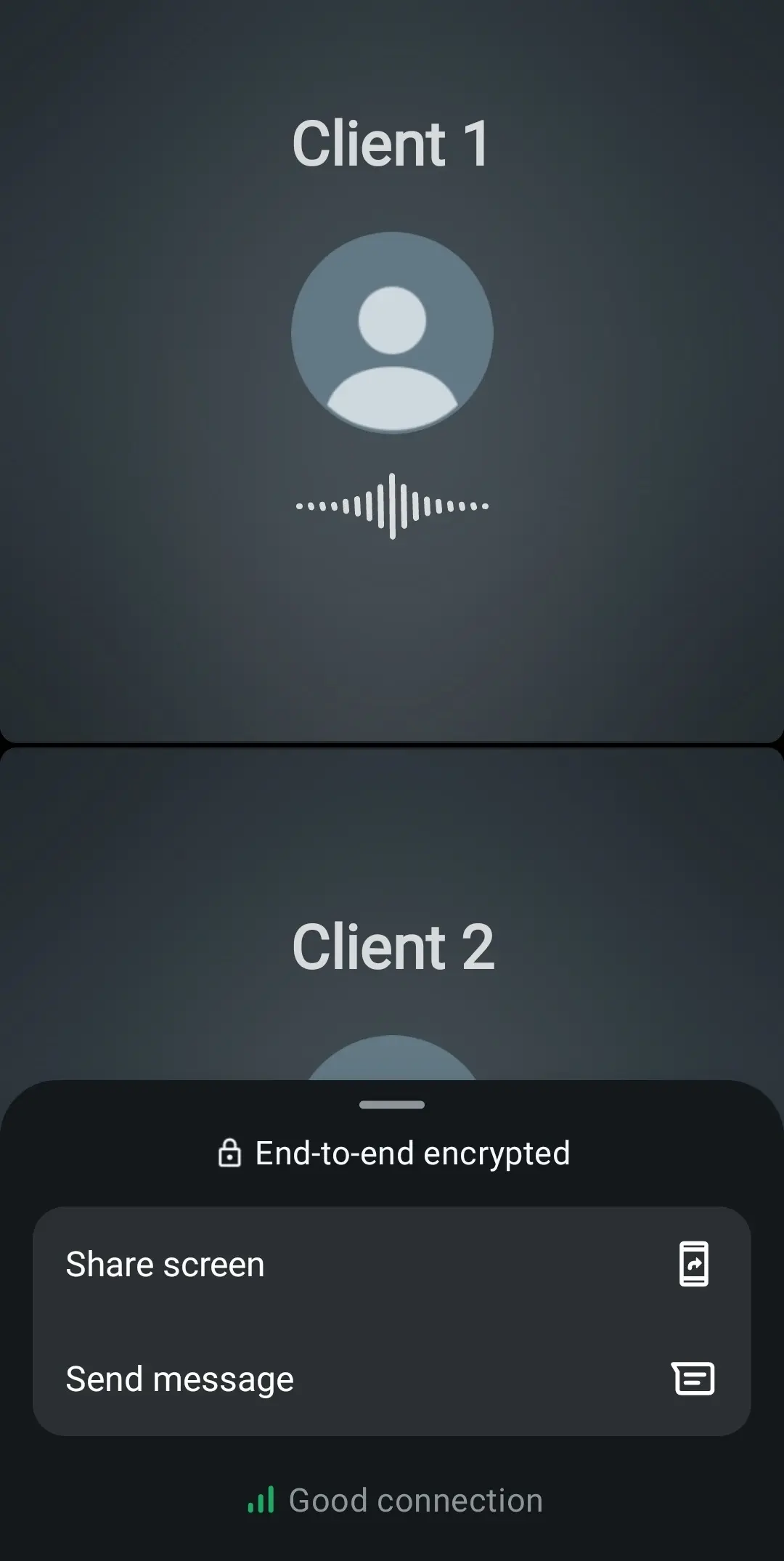 View of an active WhatsApp group call started from an existing group Image: View of an active WhatsApp group call started from an existing group