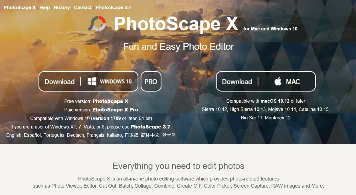 Download for PhotoScape X and PhotoScape X Pro on the website Image: Download for PhotoScape X and PhotoScape X Pro on the website