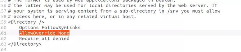 Apache configuration file: Activate mod_rewrite Apache configuration file: Activate mod_rewrite