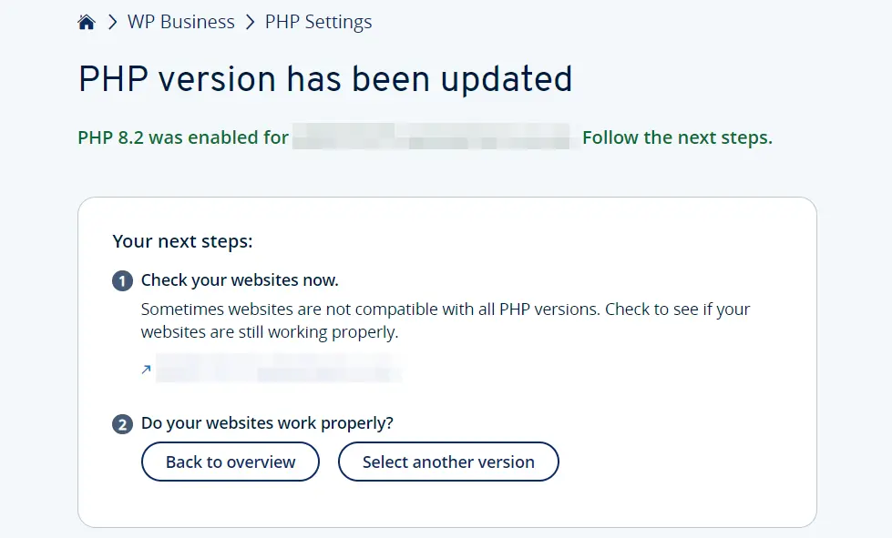 IONOS customer account: Cancel PHP Extended Support Image: IONOS customer account: Cancel PHP Extended Support