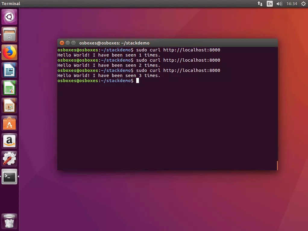 Image: The command “curl” in the Ubuntu terminal