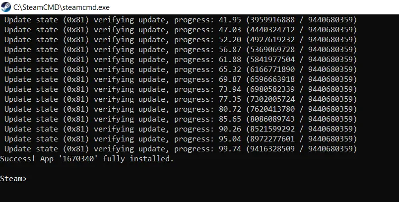Image: SteamCMD: Install Craftopia server