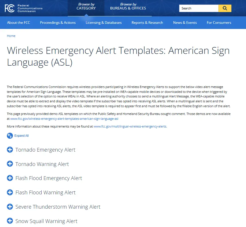 Alt text: Screenshot of the FCC website Image: Alt text: Screenshot of the FCC website