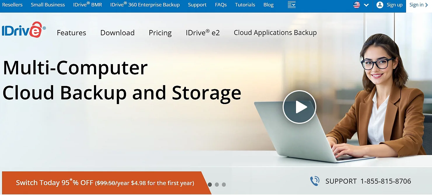 IDrive website Image: IDrive website
