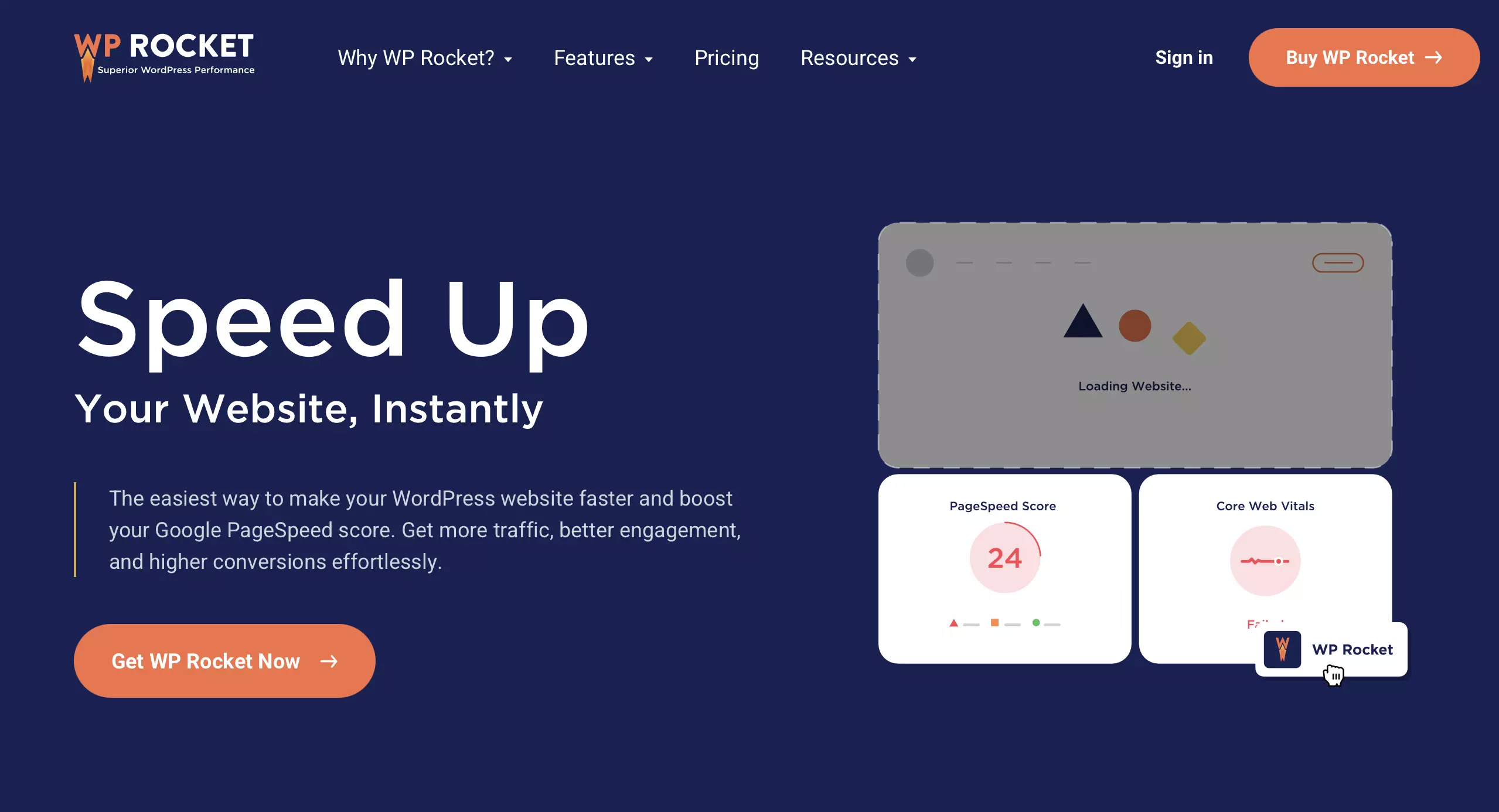 Website of premium WordPress plugin WP Rocket Image: Website of premium WordPress plugin WP Rocket