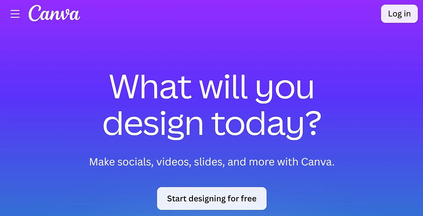 Image: Screenshot of the Canva website