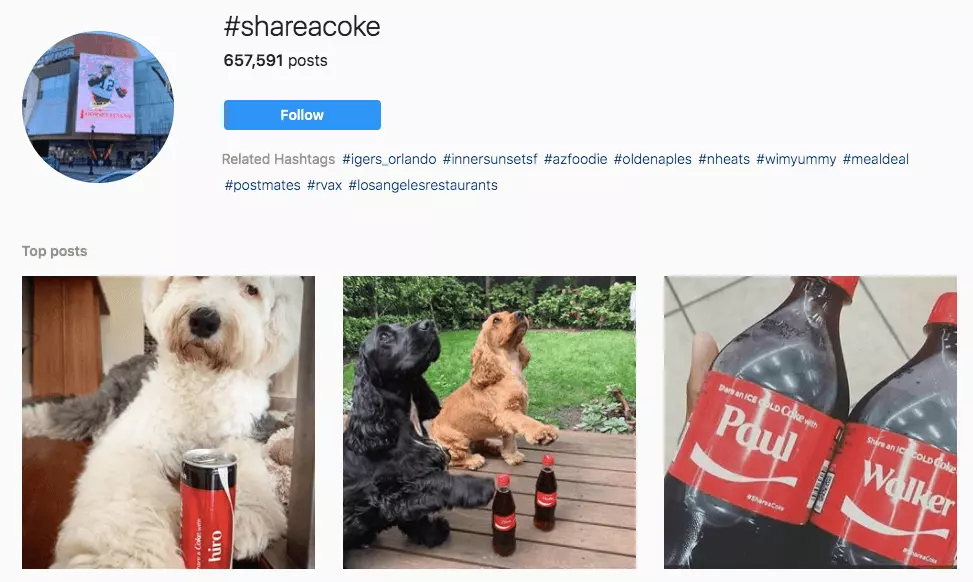 Image: Hashtag marketing: #shareacoke by Coca-Cola