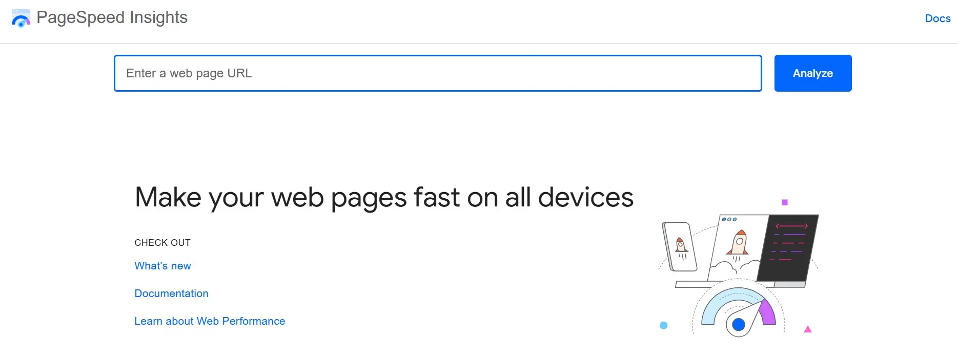 PageSpeed Insights website Image: PageSpeed Insights website
