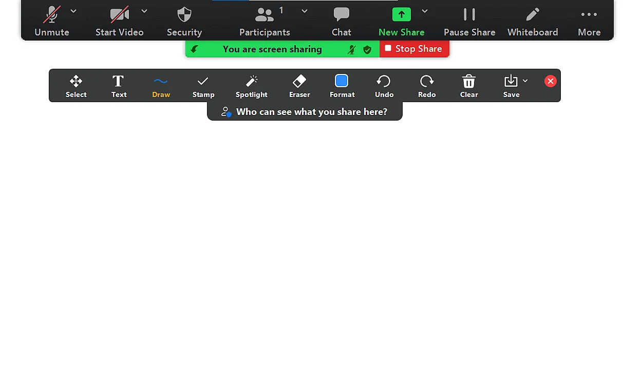 Image: Blank Zoom whiteboard with design options