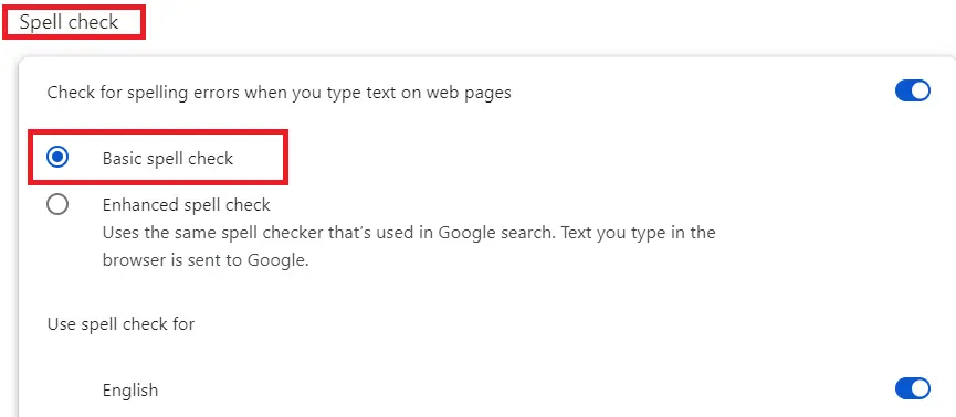 Activate basic spell check in Google Chrome Image: Activate basic spell check in Google Chrome
