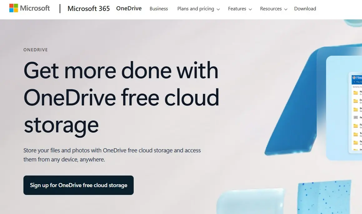 Screenshot of OneDrive Image: Screenshot of OneDrive