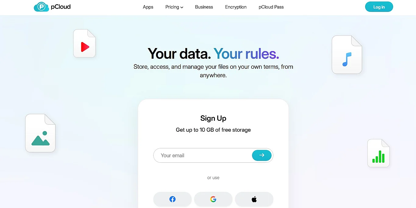 The cloud storage service pCloud Image: The cloud storage service pCloud