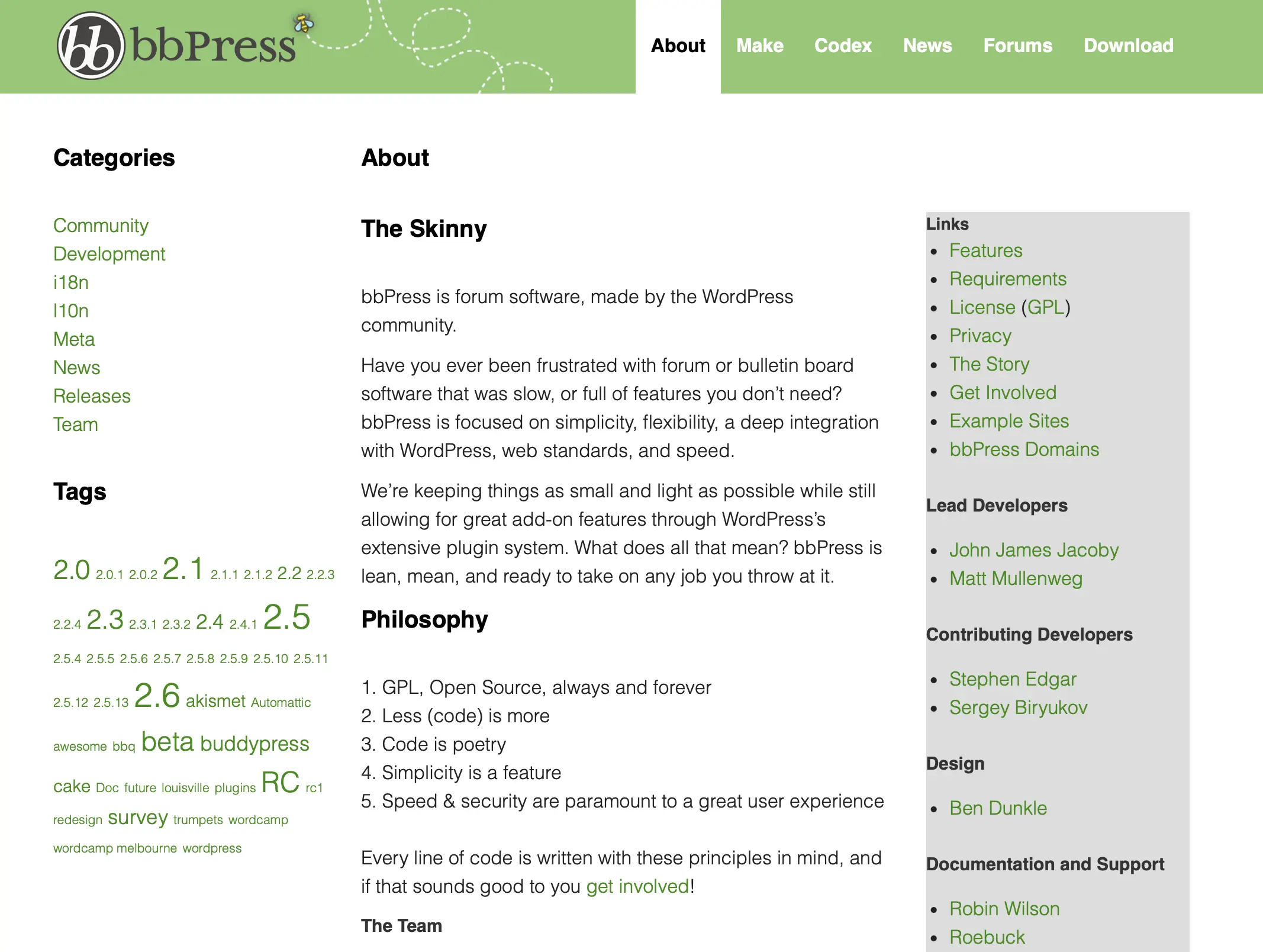 bbPress website Image: bbPress website