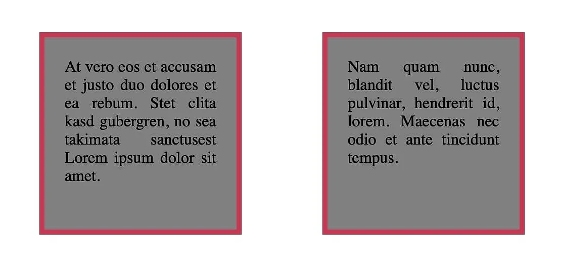 Two block boxes as left-aligned floats Image: Two block boxes as left-aligned floats