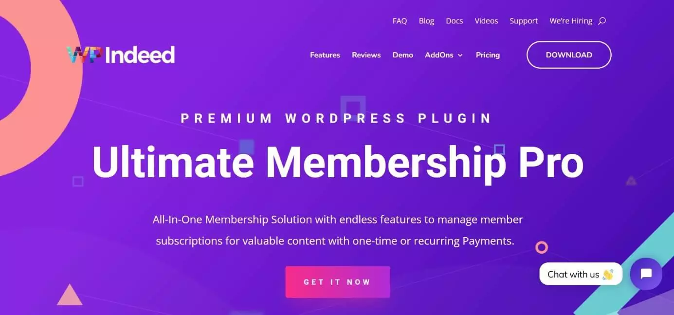 Image: Screenshot of Ultimate Membership Pro WordPress plugin