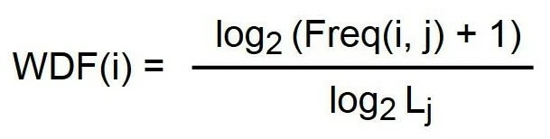 Image: Formula for determining the Within Document Frequency 