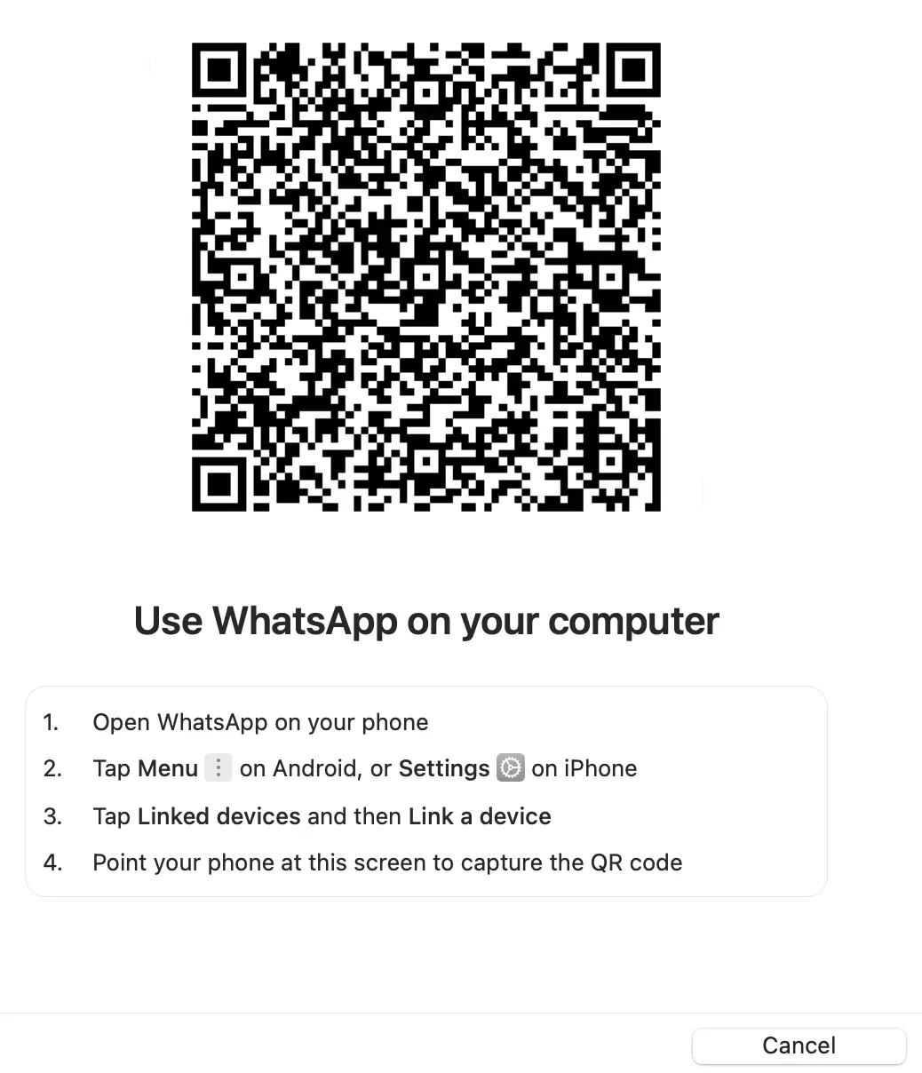 Image: Screenshot of WhatsApp desktop app