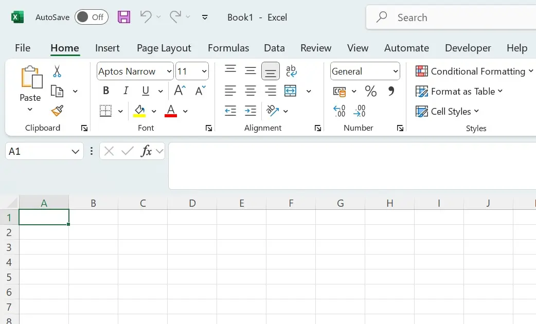 Screenshot of Microsoft Excel Image: Screenshot of Microsoft Excel