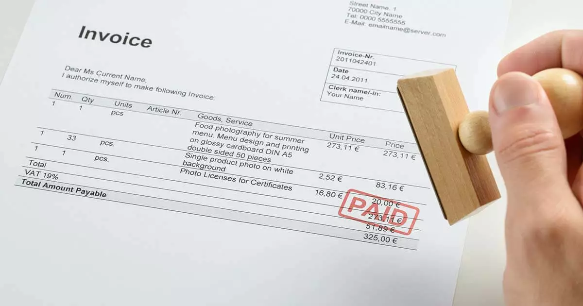 Image: Invoice number: meaning and examples